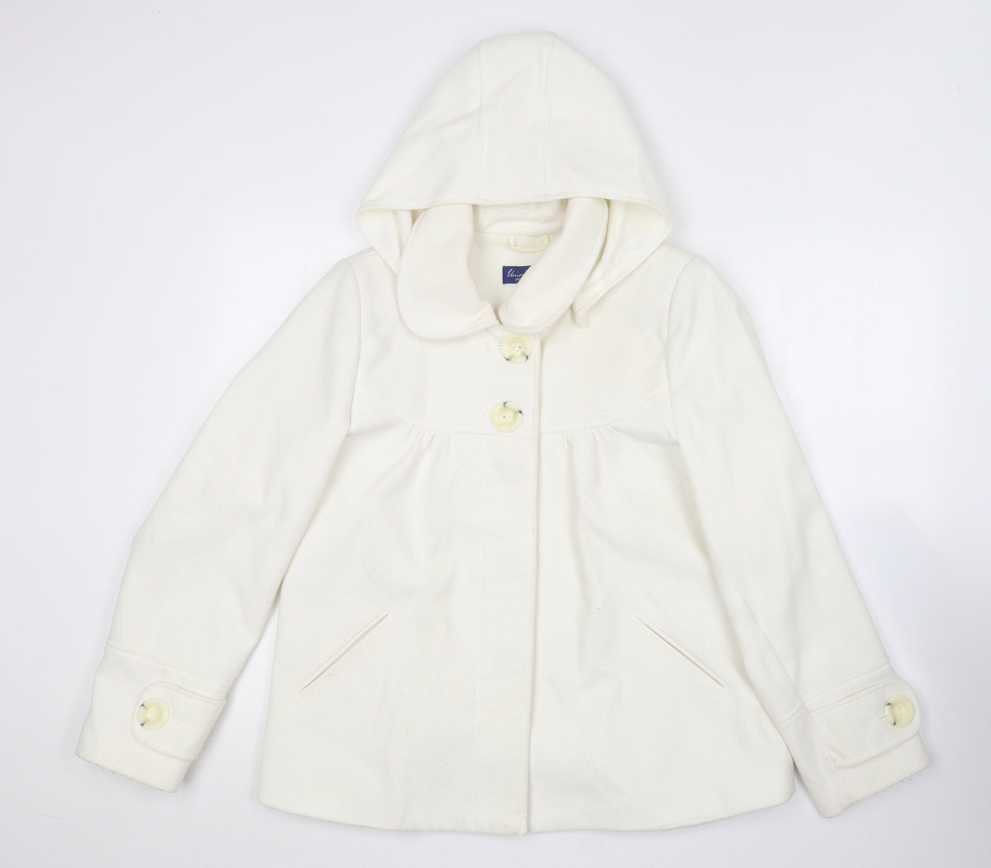 Union Blues Womens Ivory   Overcoat Coat Size 14