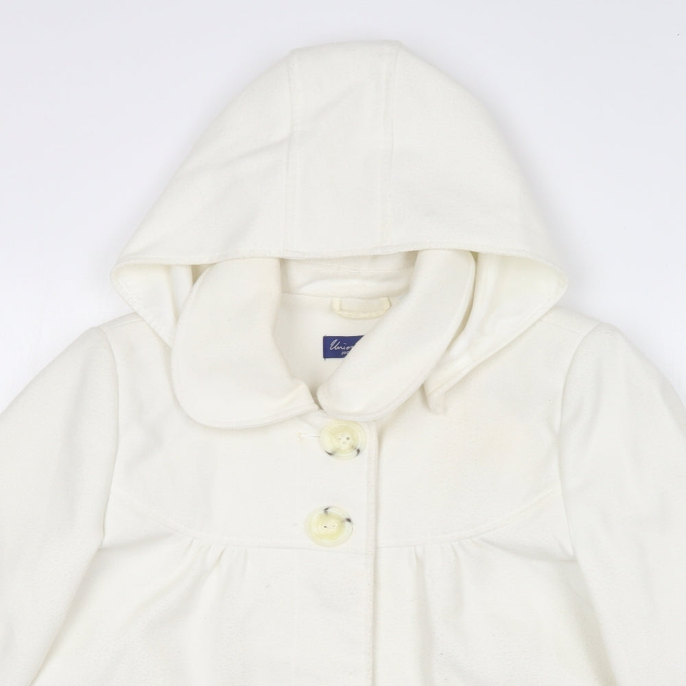 Union Blues Womens Ivory   Overcoat Coat Size 14