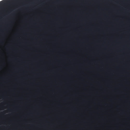 River Island Womens Blue Round Neck  Cotton Pullover Jumper Size M