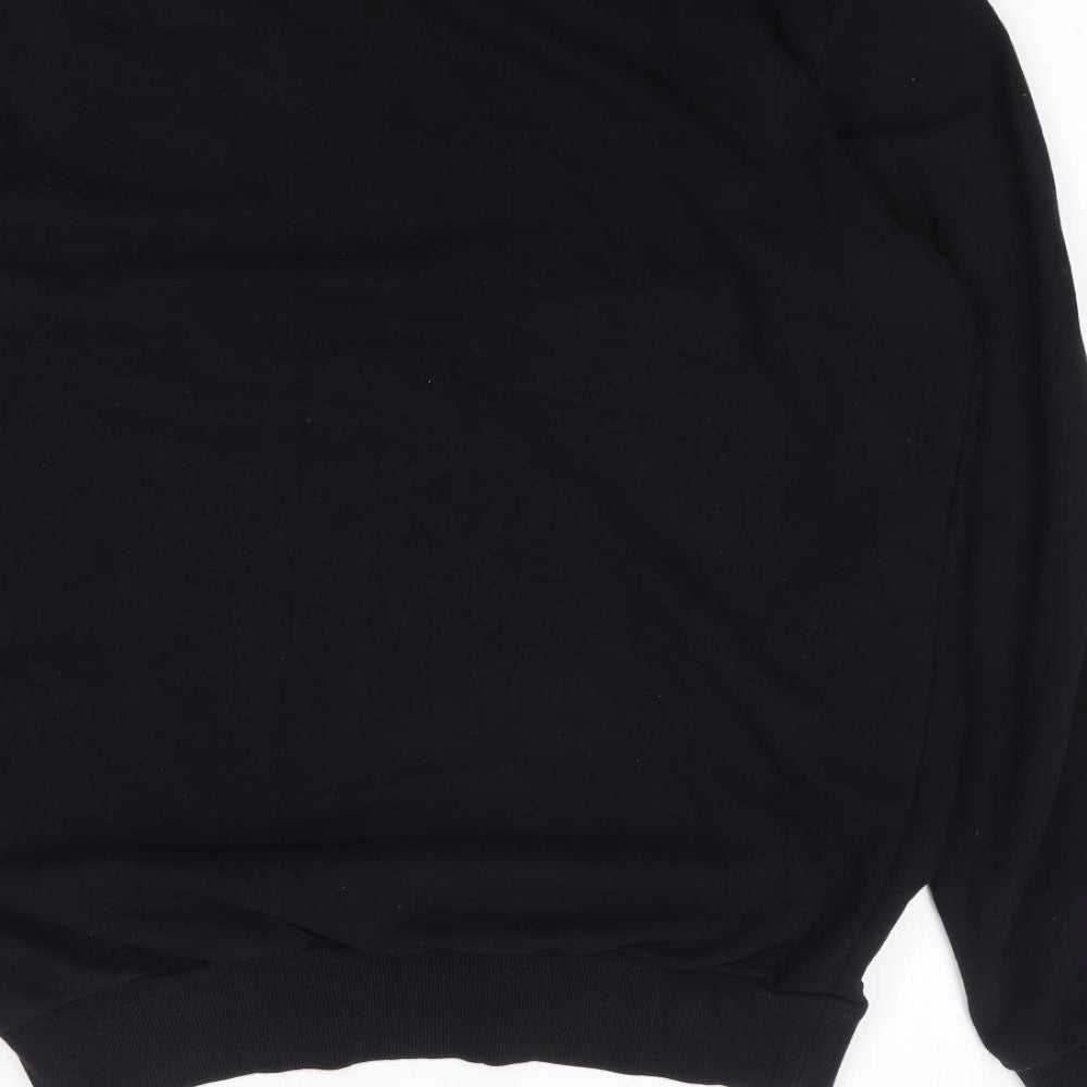 F&F Womens Black  Cotton Pullover Sweatshirt Size L  Pullover - Rainbow