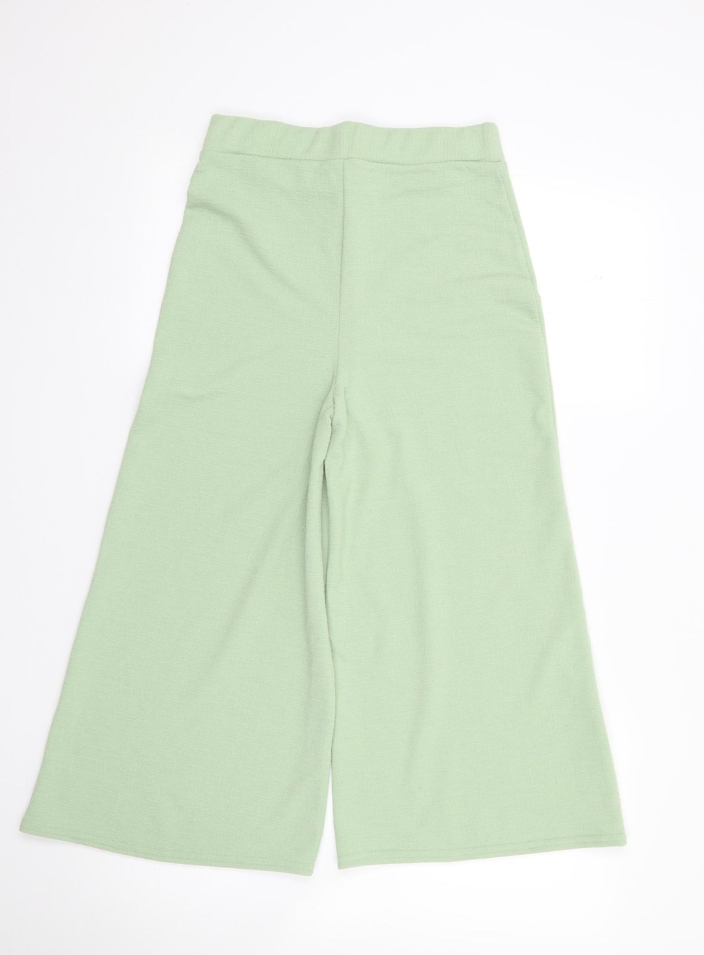 George Womens Green  Polyester Cropped Trousers Size 10 L20 in Regular Drawstring
