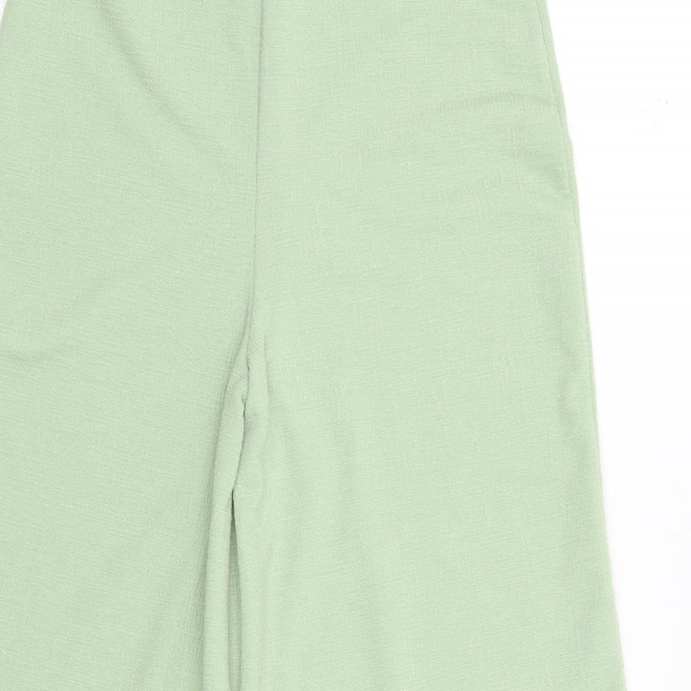 George Womens Green  Polyester Cropped Trousers Size 10 L20 in Regular Drawstring