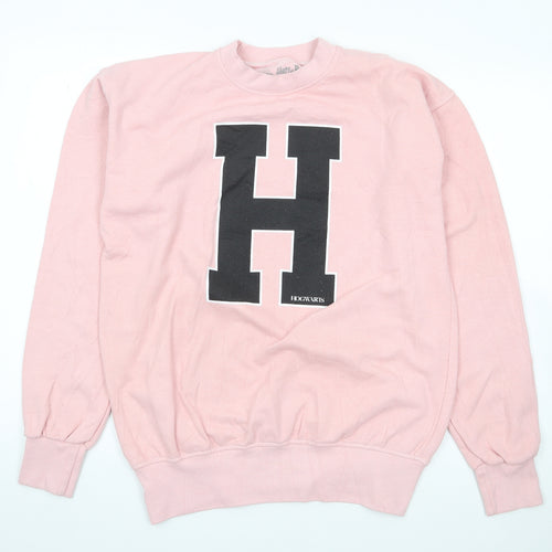 Wizarding World Womens Pink  Cotton Pullover Sweatshirt Size S  Pullover - Harry Potter