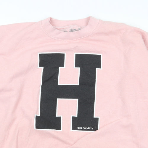 Wizarding World Womens Pink  Cotton Pullover Sweatshirt Size S  Pullover - Harry Potter