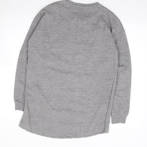 TRF Womens Grey Crew Neck  Polyester Pullover Jumper Size S