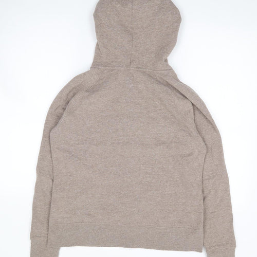Gap Womens Beige  Cotton Full Zip Hoodie Size L  Zip