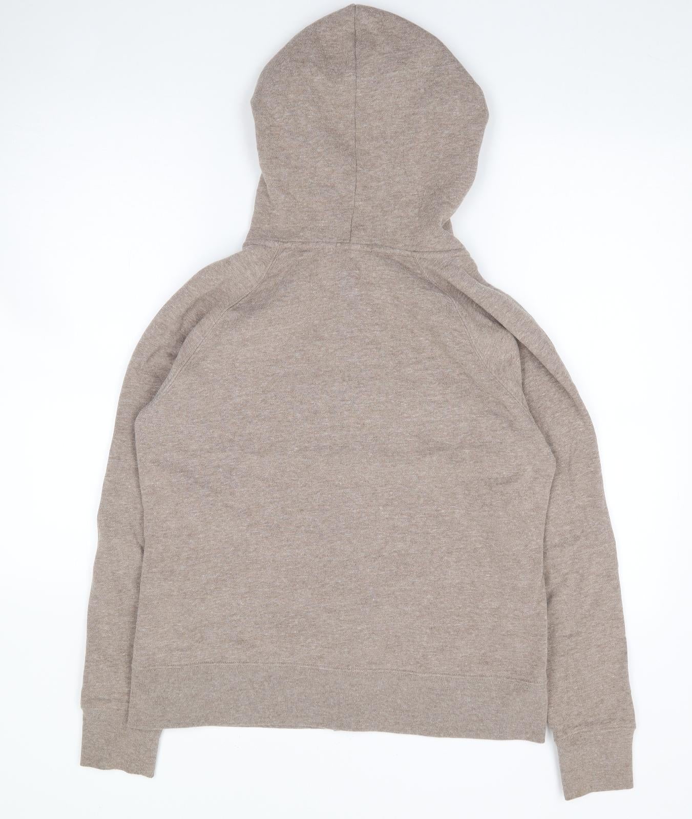Gap Womens Beige  Cotton Full Zip Hoodie Size L  Zip