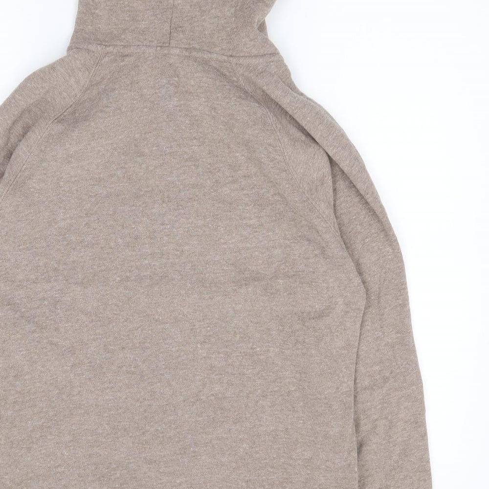 Gap Womens Beige  Cotton Full Zip Hoodie Size L  Zip