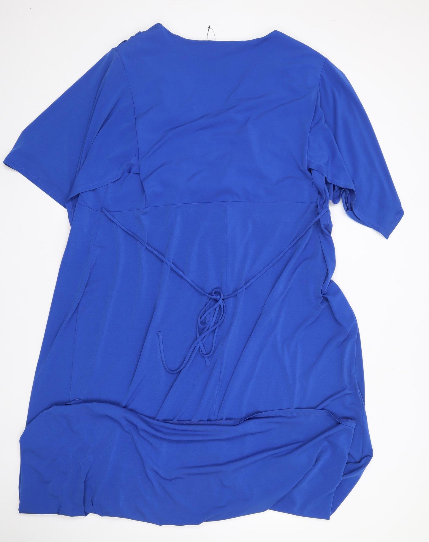 Marks and Spencer Womens Blue  Polyester Maxi  Size 28  V-Neck Pullover