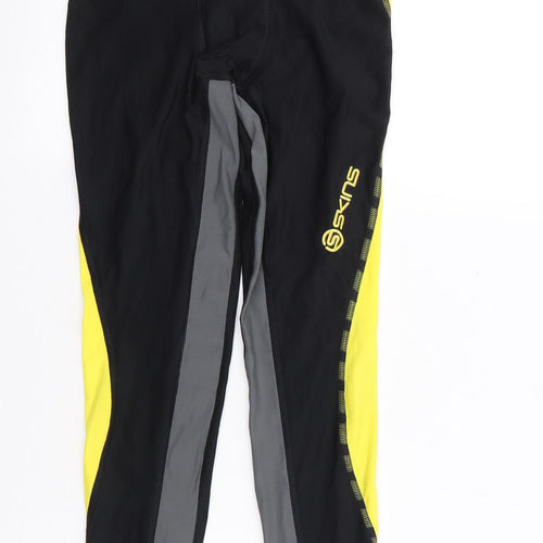 Skins Womens Black  Nylon Capri Leggings Size S L26 in Regular