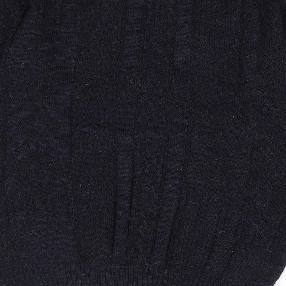 St Bernard Mens Blue Crew Neck  Acrylic Pullover Jumper Size L