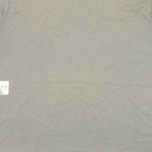 Reebok Mens Green  Polyester  T-Shirt Size XL Round Neck