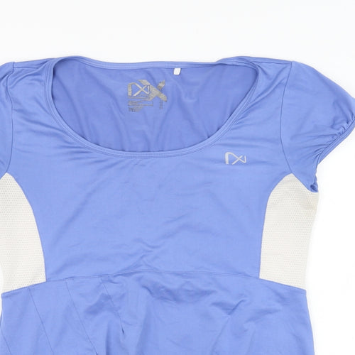 NEXT Womens Blue  Polyester Basic T-Shirt Size 12 Round Neck