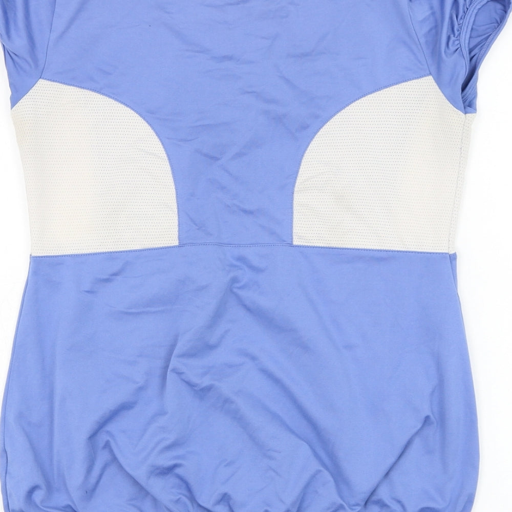 NEXT Womens Blue  Polyester Basic T-Shirt Size 12 Round Neck