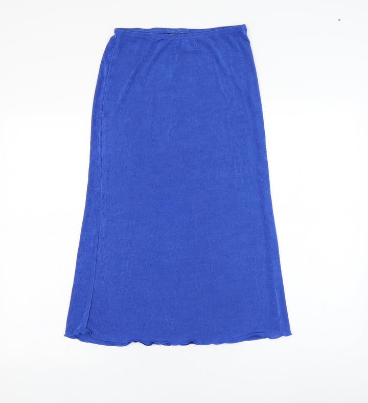 SheIn Womens Blue Polyester Straight & Pencil Skirt Size 8