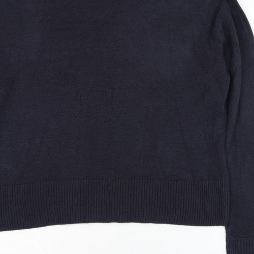 Marks and Spencer Womens Blue V-Neck  Acrylic Pullover Jumper Size 18