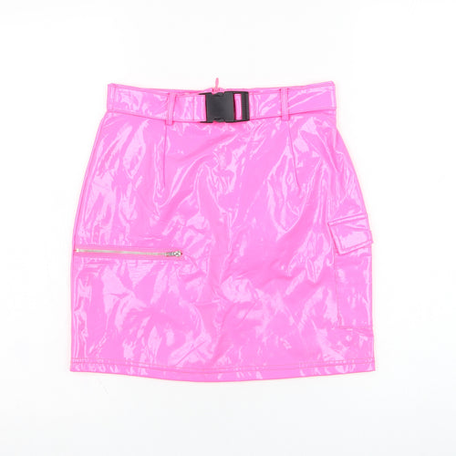 NaaNaa Womens   Polyurethane Straight & Pencil Skirt Size 8   Zip