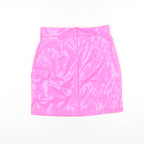 NaaNaa Womens   Polyurethane Straight & Pencil Skirt Size 8   Zip