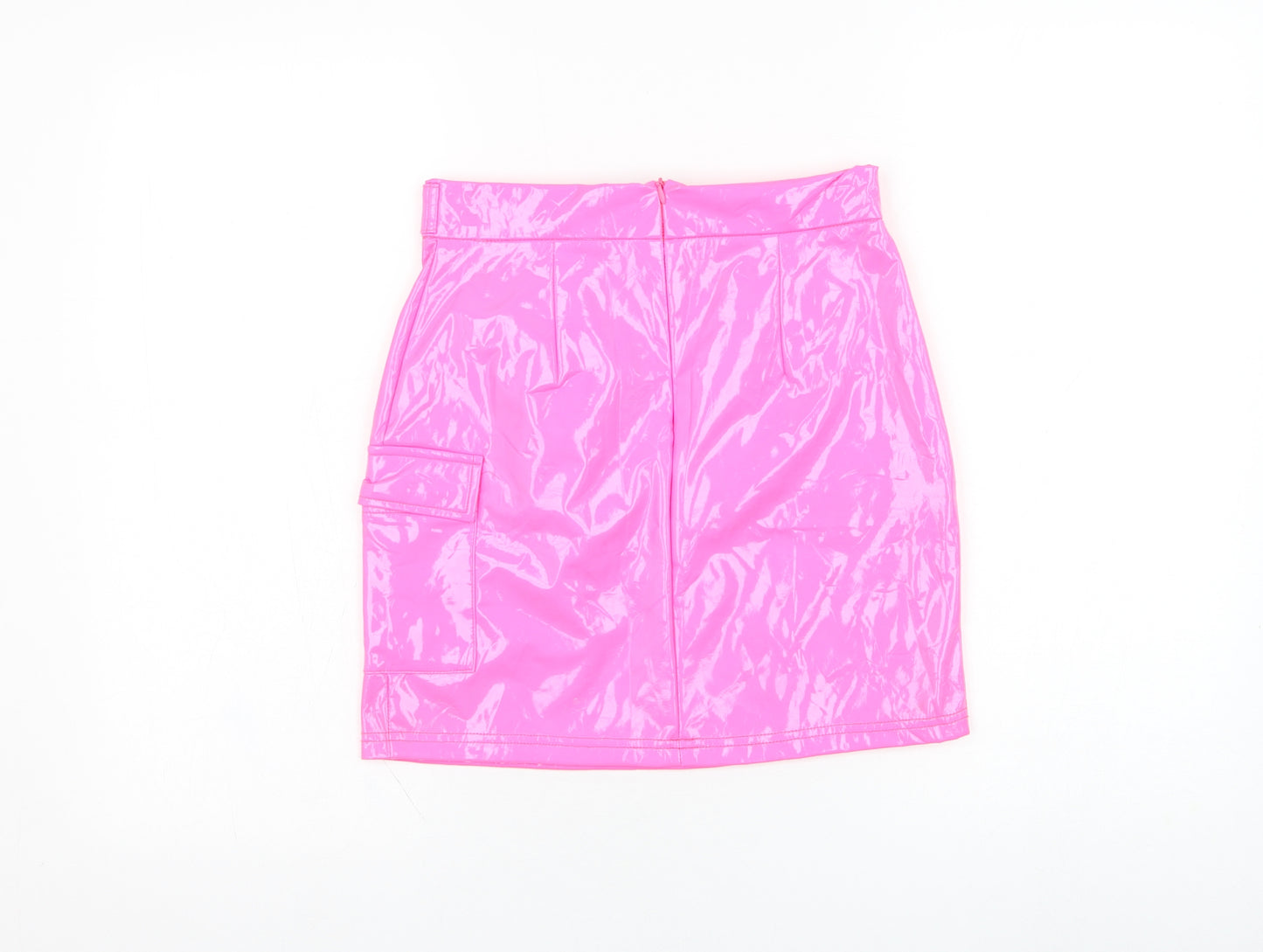 NaaNaa Womens   Polyurethane Straight & Pencil Skirt Size 8   Zip