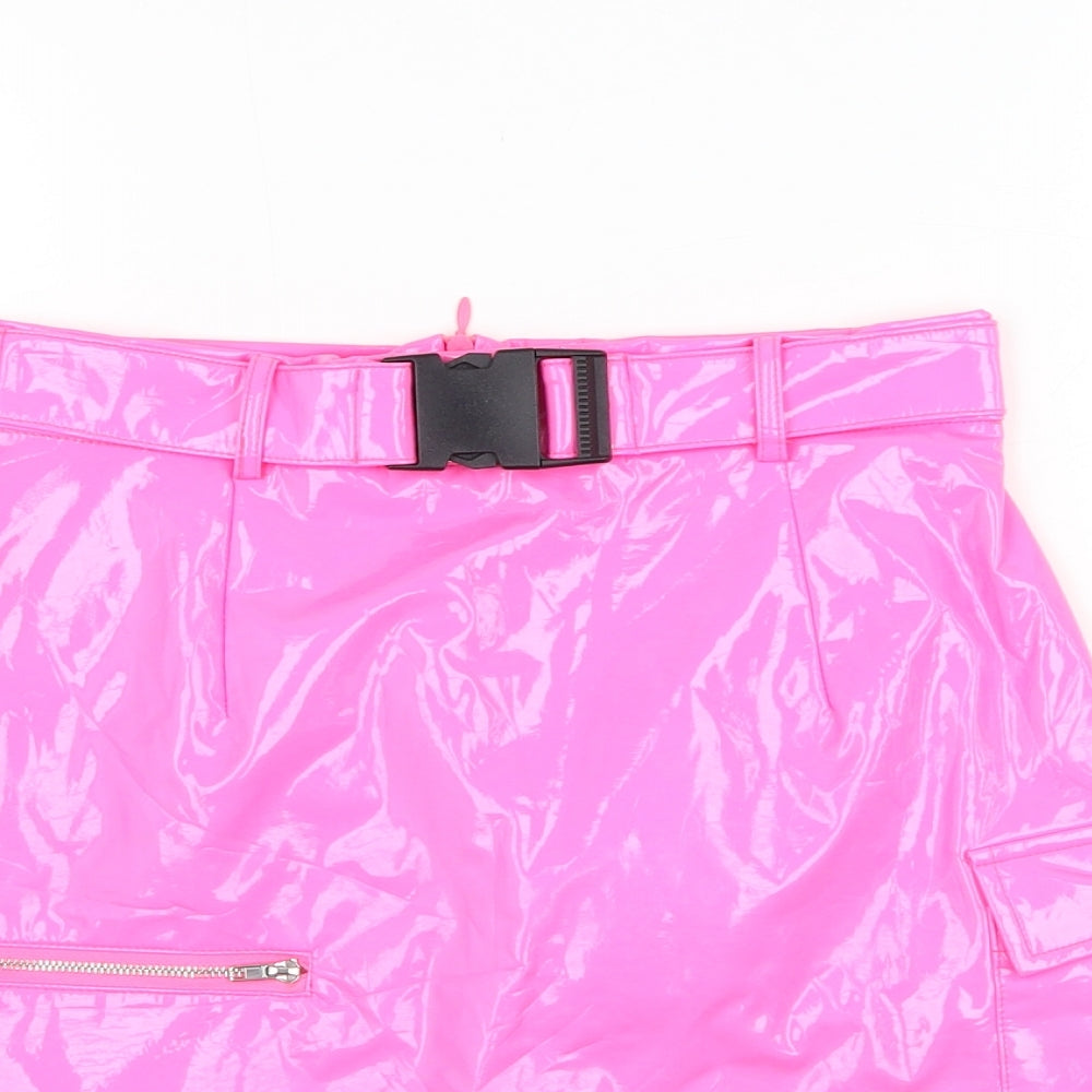 NaaNaa Womens   Polyurethane Straight & Pencil Skirt Size 8   Zip