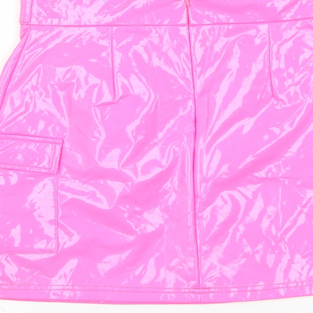 NaaNaa Womens   Polyurethane Straight & Pencil Skirt Size 8   Zip