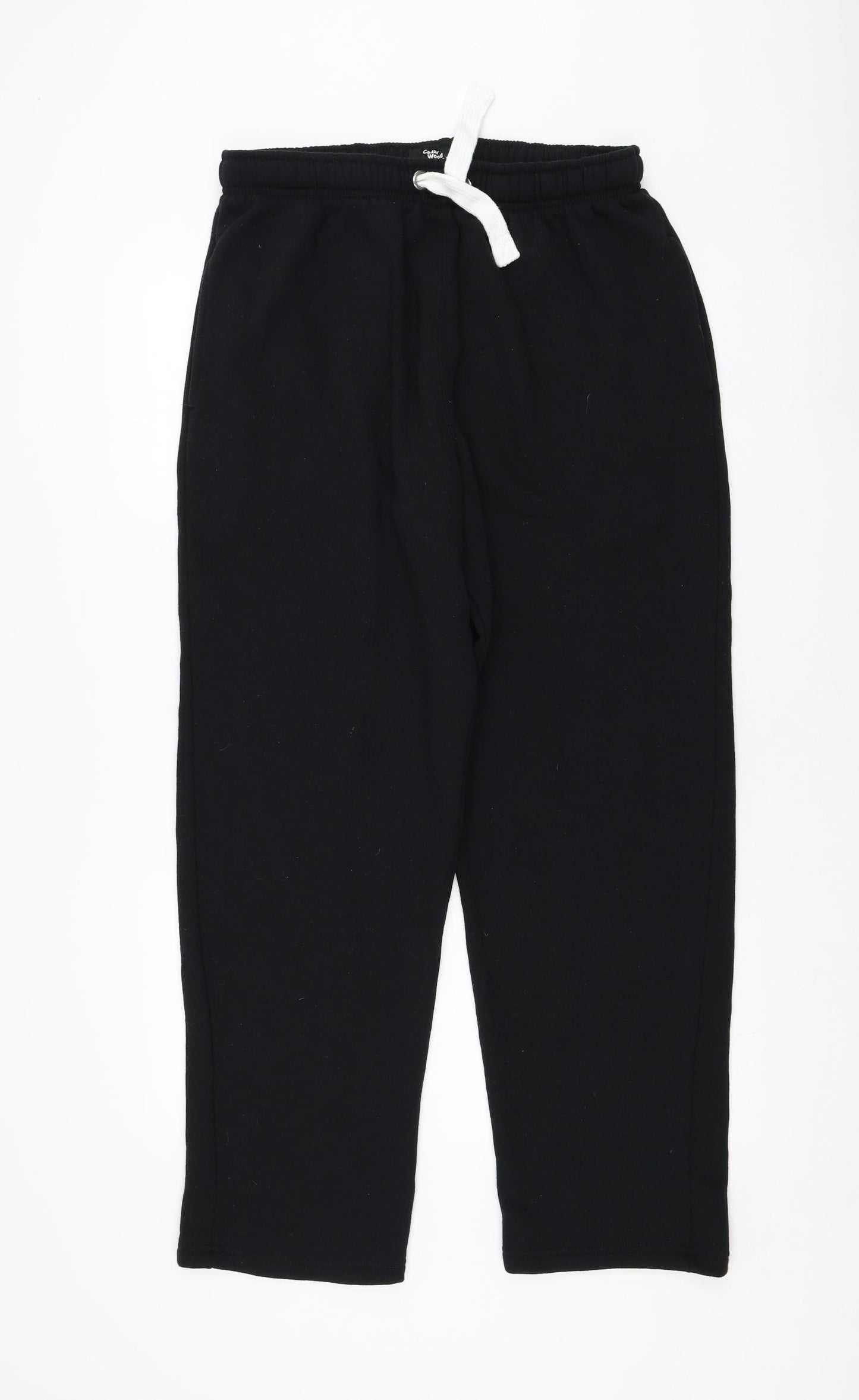 Cedar Wood State Mens Black  Polyester Jogger Trousers Size L L30 in Regular