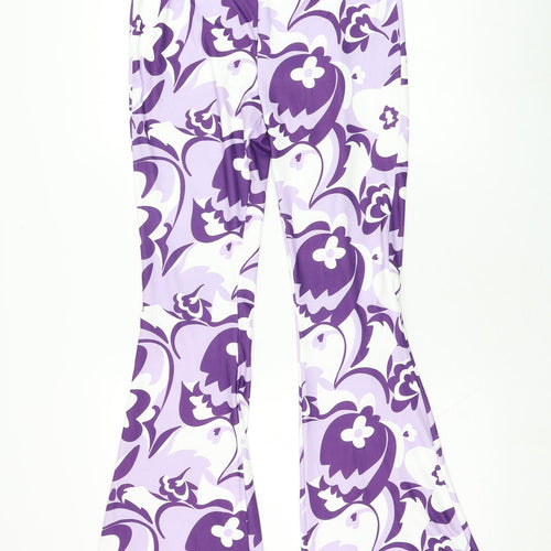 SheIn Womens Purple  Polyester Trousers  Size 8 L31 in Regular