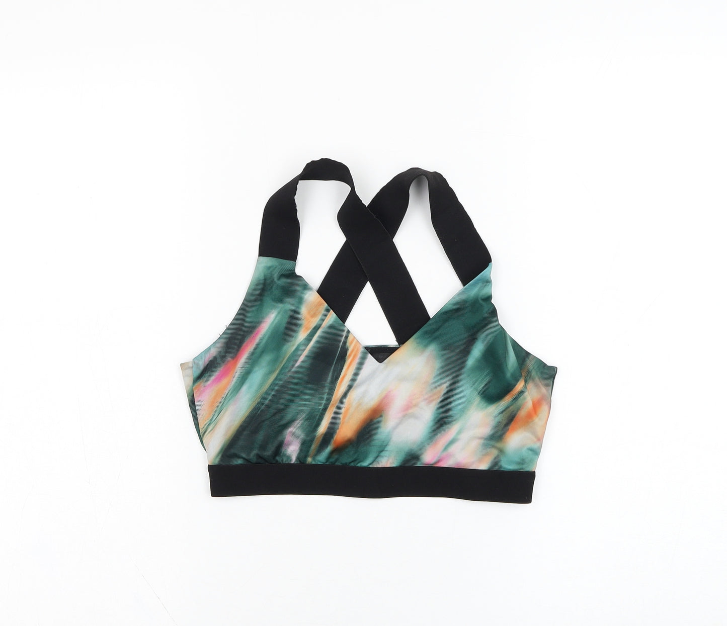 Primark Womens Green  Polyester Cropped Tank Size 10 V-Neck Pullover