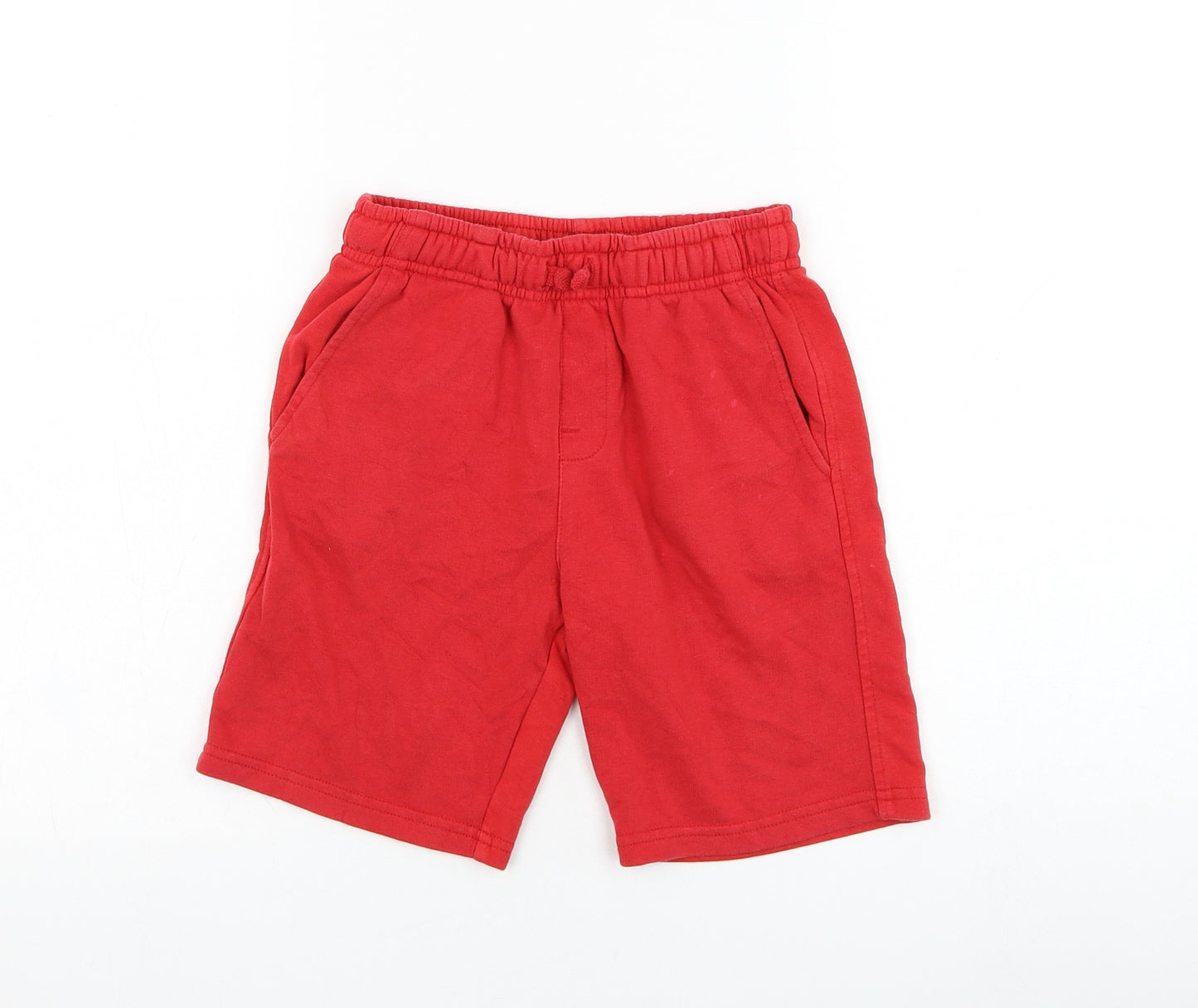 George Boys Red  Cotton Sweat Shorts Size 8-9 Years  Regular