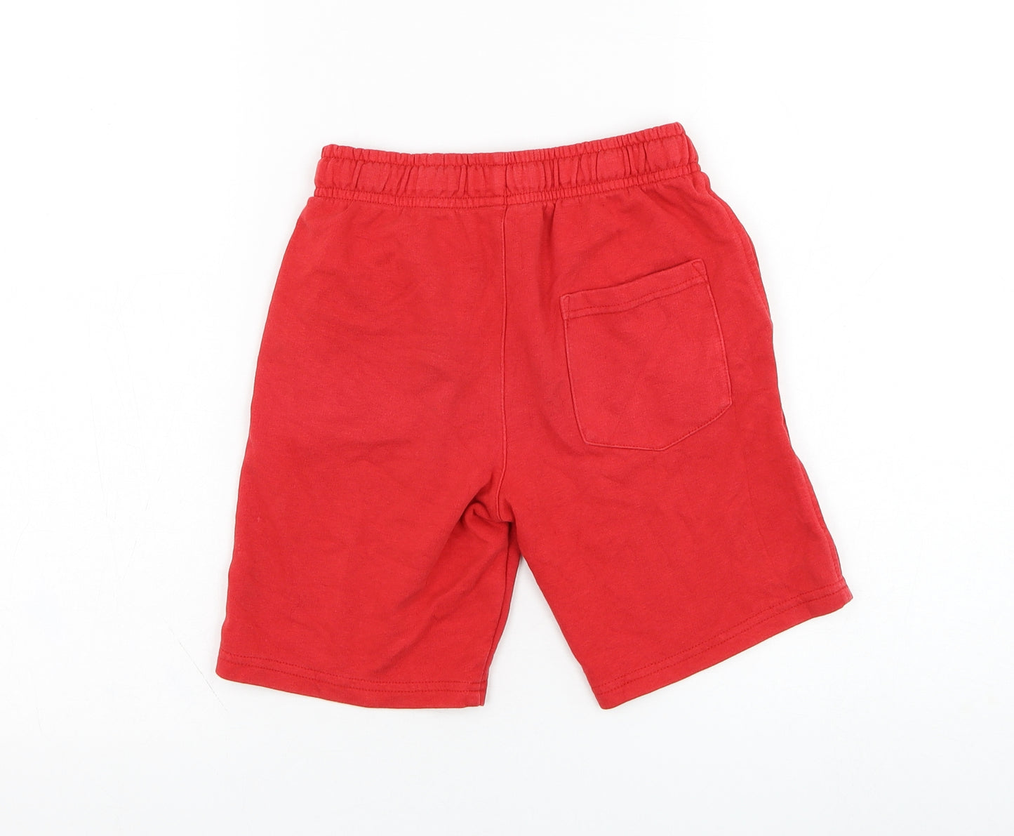 George Boys Red  Cotton Sweat Shorts Size 8-9 Years  Regular