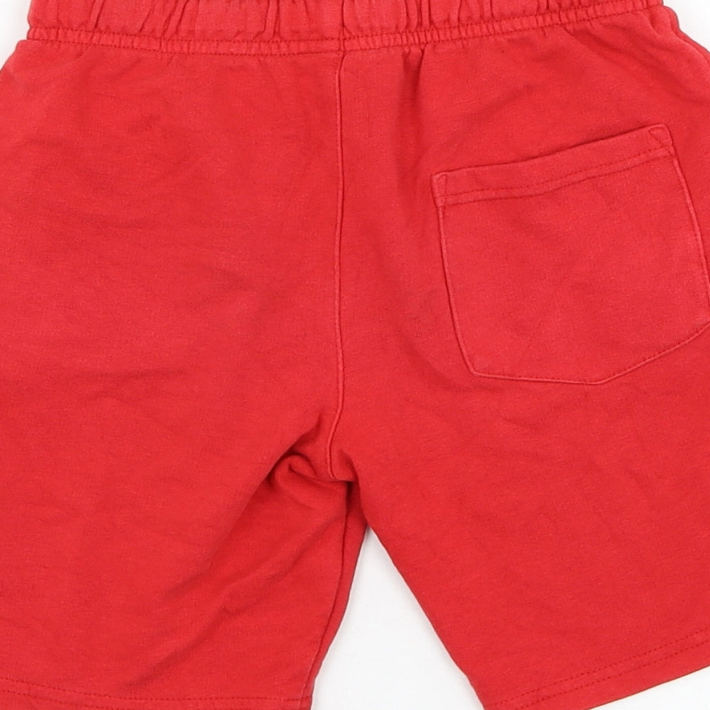 George Boys Red  Cotton Sweat Shorts Size 8-9 Years  Regular