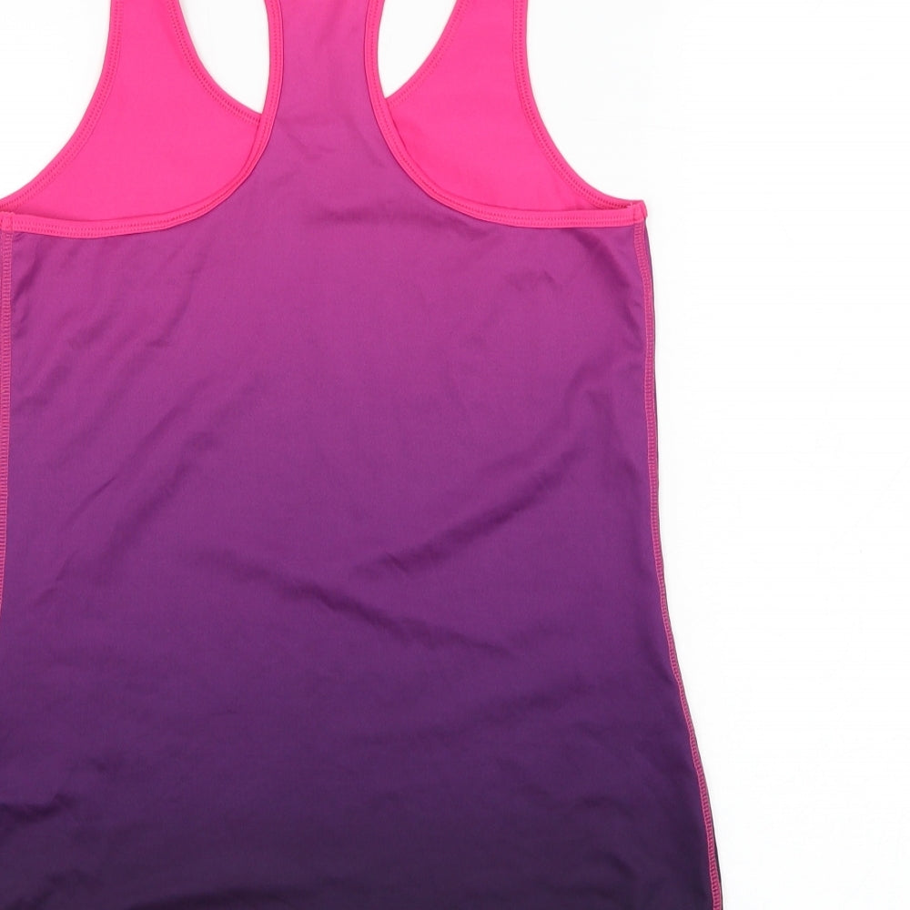 Souluxe Womens Pink  Polyester Basic Tank Size S Round Neck Pullover