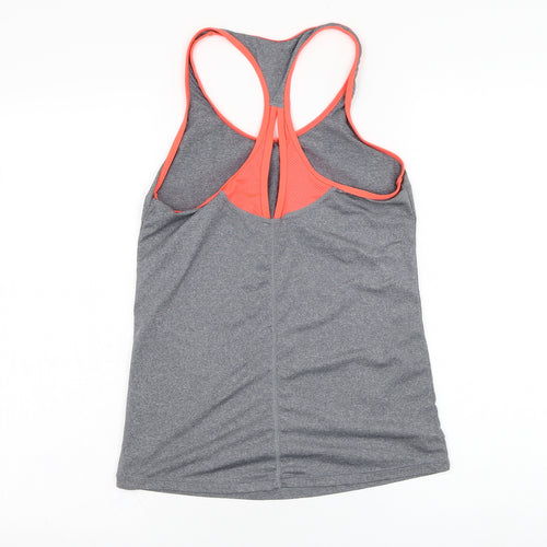 Millie & gym Womens Grey  Polyester Basic Tank Size XS Round Neck Pullover