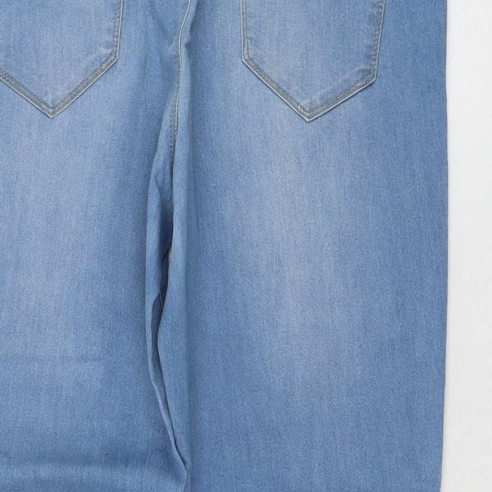 George Womens Blue  Cotton Cropped Jeans Size 14 L21 in Regular