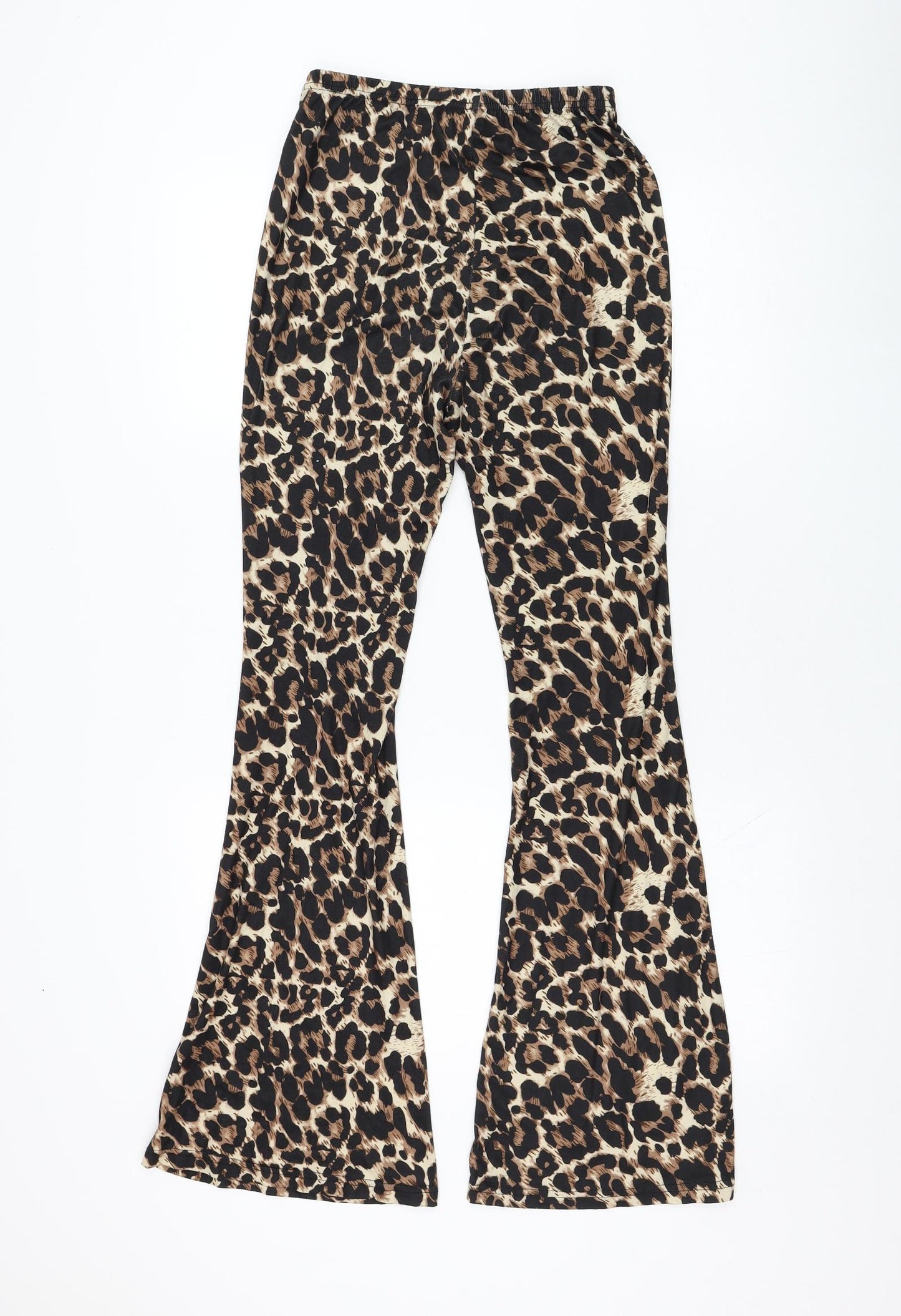 SheIn Womens Brown Animal Print Polyester Jogger Leggings Size 6 L30 in   - Flares