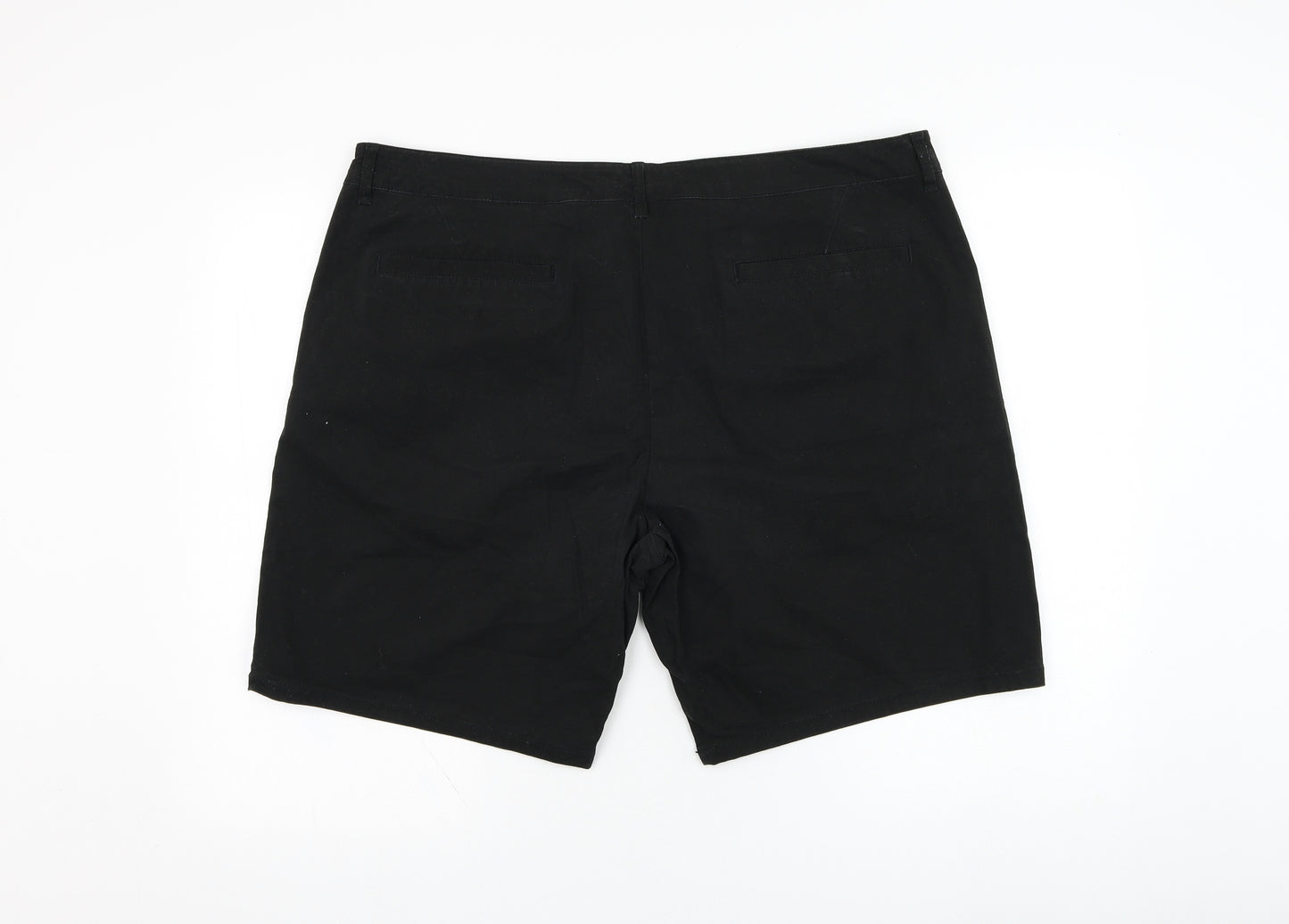 ASOS Mens Black  Cotton Chino Shorts Size 42 in L8 in Regular Zip
