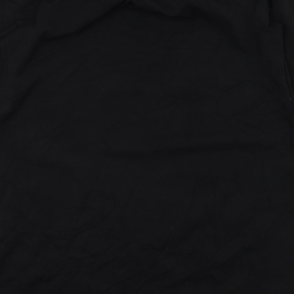 New Look Womens Black  Polyester Basic Blouse Size 10 Round Neck