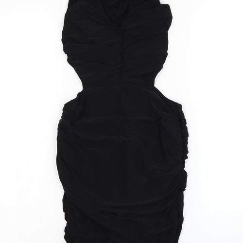 Stylewise Womens Black  Polyester Pencil Dress  Size 8  V-Neck Pullover