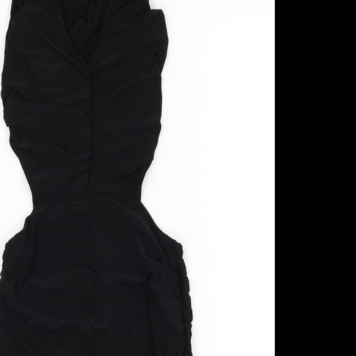 Stylewise Womens Black  Polyester Pencil Dress  Size 8  V-Neck Pullover