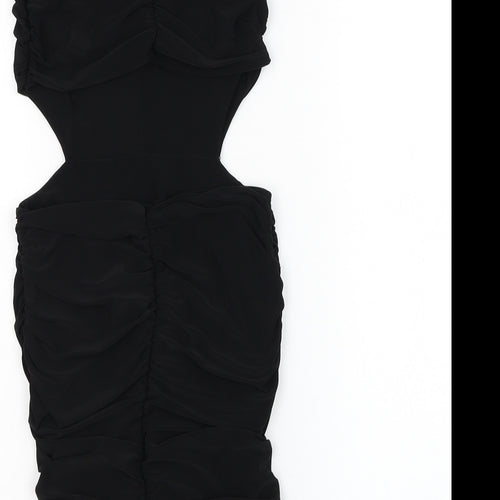 Stylewise Womens Black  Polyester Pencil Dress  Size 8  V-Neck Pullover