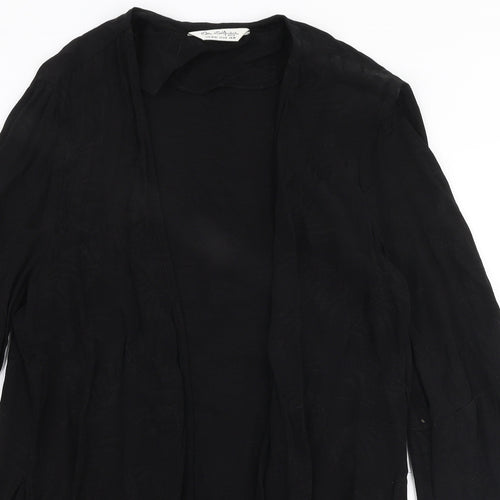 Miss Selfridge Womens Black V-Neck  Nylon Cardigan Jumper Size M