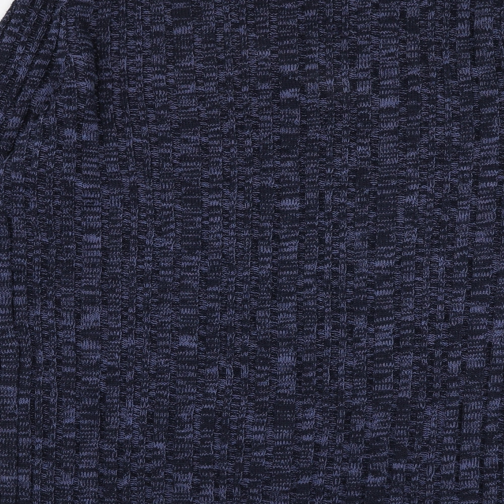 River Island Mens Blue Round Neck  Acrylic Pullover Jumper Size 2XL