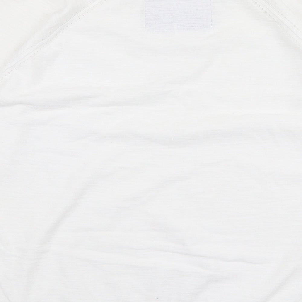 Marks and Spencer Womens White Round Neck  Polyester Pullover Jumper Size S