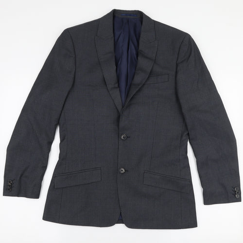 River Island Mens Grey  Polyester Jacket Suit Jacket Size 36