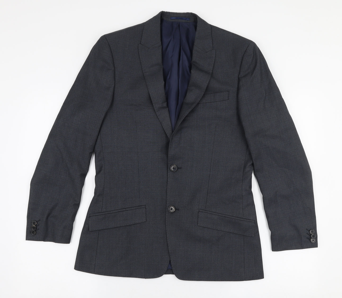 River Island Mens Grey  Polyester Jacket Suit Jacket Size 36