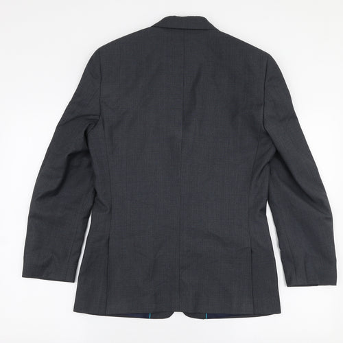 River Island Mens Grey  Polyester Jacket Suit Jacket Size 36