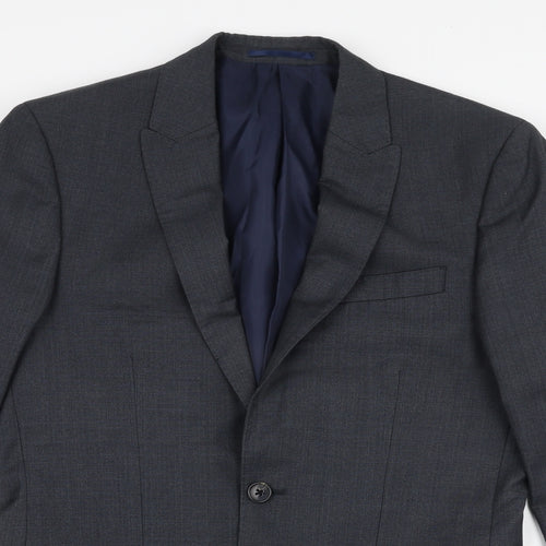 River Island Mens Grey  Polyester Jacket Suit Jacket Size 36