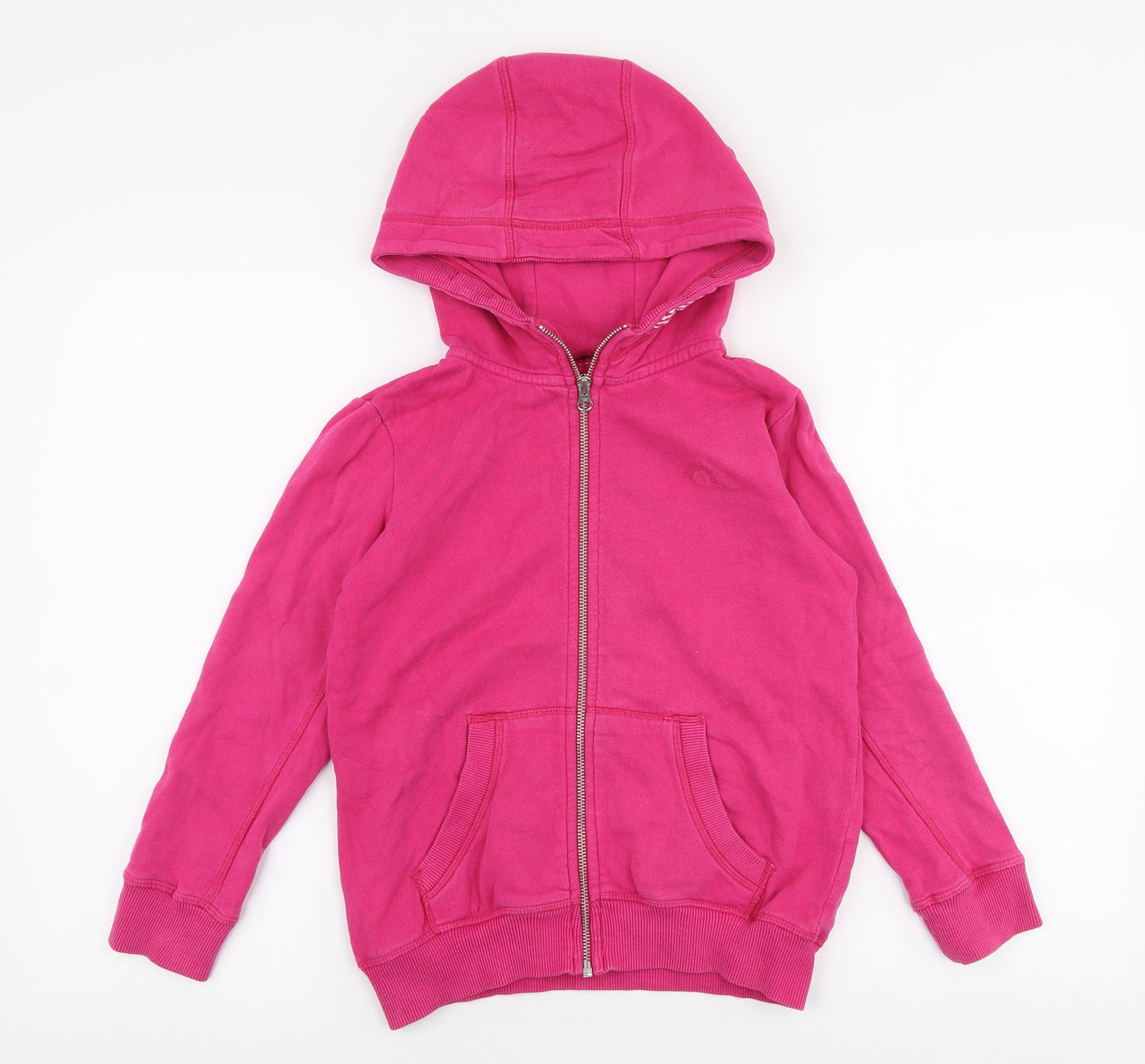 NEXT Girls Pink  Cotton Full Zip Hoodie Size 9 Years  Zip