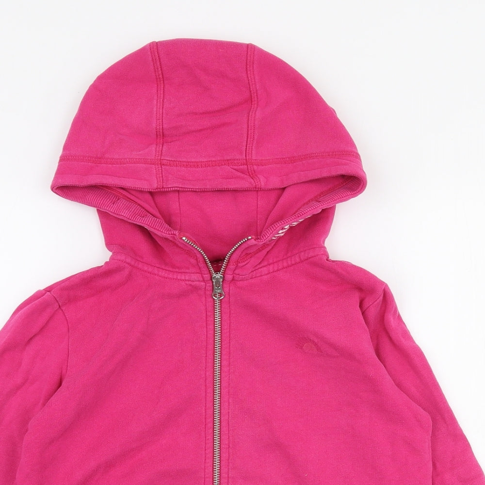 NEXT Girls Pink  Cotton Full Zip Hoodie Size 9 Years  Zip