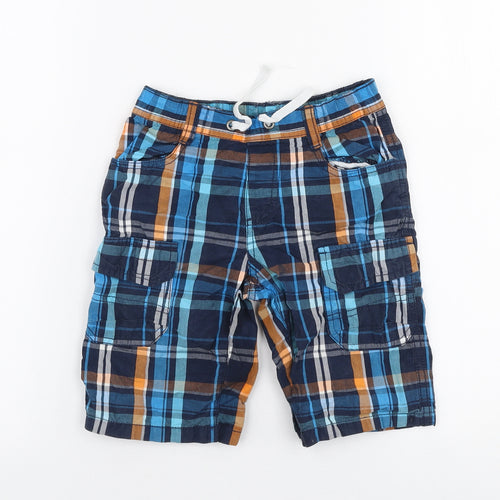 Palomino Boys Multicoloured Plaid 100% Cotton Cargo Shorts Size 7 Years  Regular Drawstring
